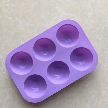 Silikónové tortu formy hole 6 semi sférického tvaru formy na mydlo