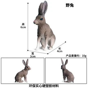 Simulácia wild animal model detí plastové hračky ozdoby nové mini zvierat králik model ručne vyrábané dekorácie