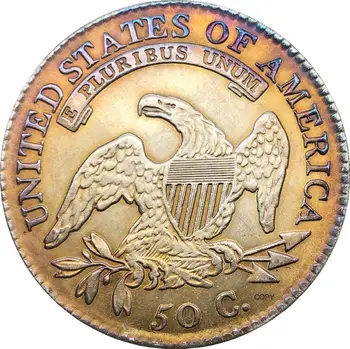 Spojené Štáty 50 Centov ½ Dolár Slobody Eagle Obmedzené Poprsie Pol Dolára 1812 Cupronickel Pozlátené Striebro Kópiu Mince