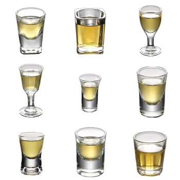 Súbor 6pcs Krištáľový Pohár Shot Glass Pohár Hrnček na Pitie Pohár Kreatívne Vysoko Duchov Hrubé Dno Pohára Vína, Likérov Whisky Vodka Okuliare
