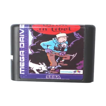 Tin Tin, V Tibete, 16 bit MD Hra Karty Pre Sega Mega Drive Pre Genesis