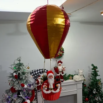 Vianočné Dekorácie Santa Claus Teplovzdušný Balón Deti Vianočné Darčeky Strop Nákupné Centrum Hotel Atmosféru Scény Layout