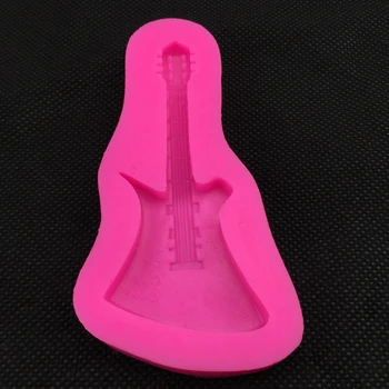 Vysoko kvalitné 3D Husle Silikónové Formy na Gitaru Fondant Cake Zdobenie Nástroje, Formy Na Mydlo čokoláda cukor umenie zobrazuje T0210