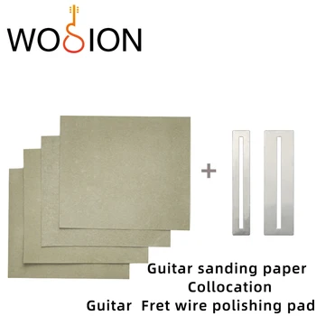 Wosion Gitara brúsny papier+Pražec drôt leštenie tesnenie Oblek, akustická gitara, elektrická gitara obnova pražec leštenie nástroj.