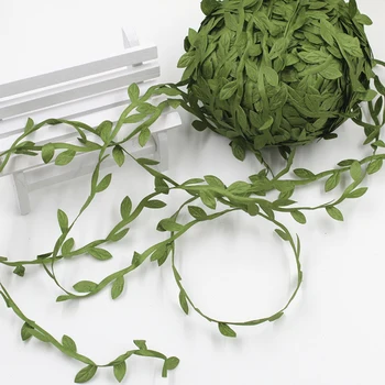 Zelená Svadobné Dekorácie, Kvety, Veniec Ručné Remeselné Listy Viniča 20M/Roll Hodvábnej látky Multi Účel DIY Scrapbooking Plavidlá