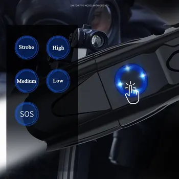 ZHIYU XHP90 Taktická Baterka LED USB Rechargebale Pochodeň Zoom Power Bank Flash Svetlá s Dnom Útok Kužeľ Kempovanie Svietidlá