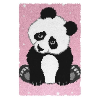 Západka háčik koberec súpravy Uzol nastaviť koberec Remesiel pre dospelých Výšivky hladké sady Cross-stitch Nedokončené príslušenstvo Panda Koberec