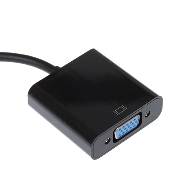 Čierny kompatibilný s HDMI VGA Kábel Projektora Monitor HD Prevodník Kábel